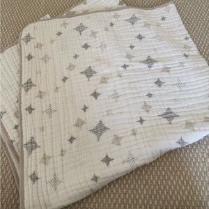 New Aden + Anais Cotton Muslin Dream Blanket Diamonds Stars